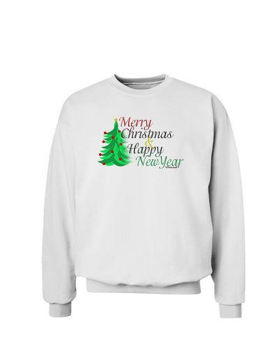 Merry Christmas & Happy New Year Sweatshirt-Sweatshirts-TooLoud-White-Small-Davson Sales