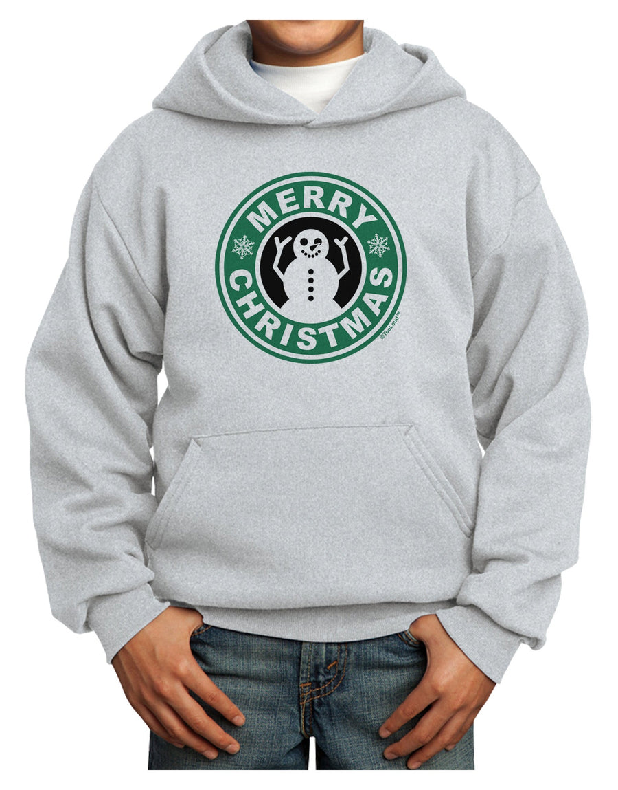 Merry Christmas Latte Logo Youth Hoodie Pullover Sweatshirt-Youth Hoodie-TooLoud-White-XS-Davson Sales