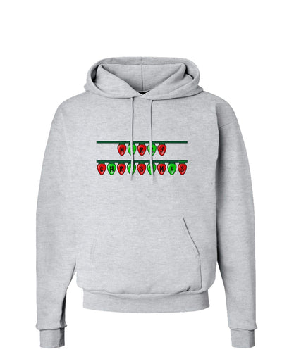 Merry Christmas Lights Red and Green Hoodie Sweatshirt-Hoodie-TooLoud-AshGray-Small-Davson Sales