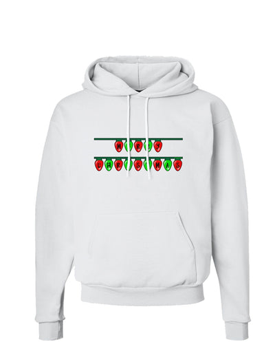 Merry Christmas Lights Red and Green Hoodie Sweatshirt-Hoodie-TooLoud-White-Small-Davson Sales