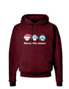 Merry Christmas Penguins See Hear Speak No Evil Dark Hoodie Sweatshirt-Hoodie-TooLoud-Maroon-Small-Davson Sales