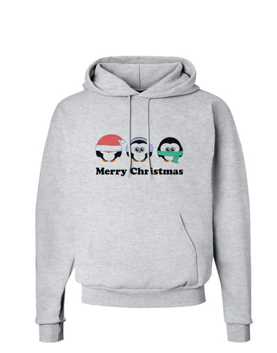 Merry Christmas Penguins See Hear Speak No Evil Hoodie Sweatshirt-Hoodie-TooLoud-AshGray-Small-Davson Sales