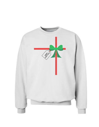 Merry Christmas Present Gift Sweatshirt-Sweatshirts-TooLoud-White-Small-Davson Sales