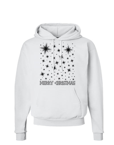 Merry Christmas Shining Night Stars Hoodie Sweatshirt-Hoodie-TooLoud-White-Small-Davson Sales