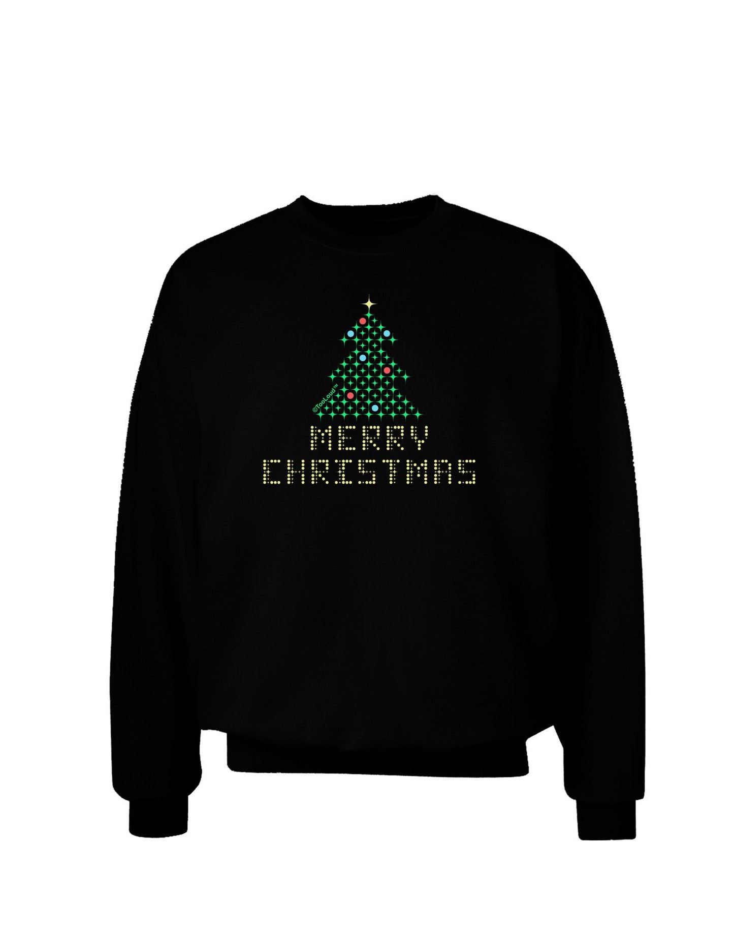 Merry Christmas Sparkles Adult Dark Sweatshirt-Sweatshirts-TooLoud-Black-Small-Davson Sales