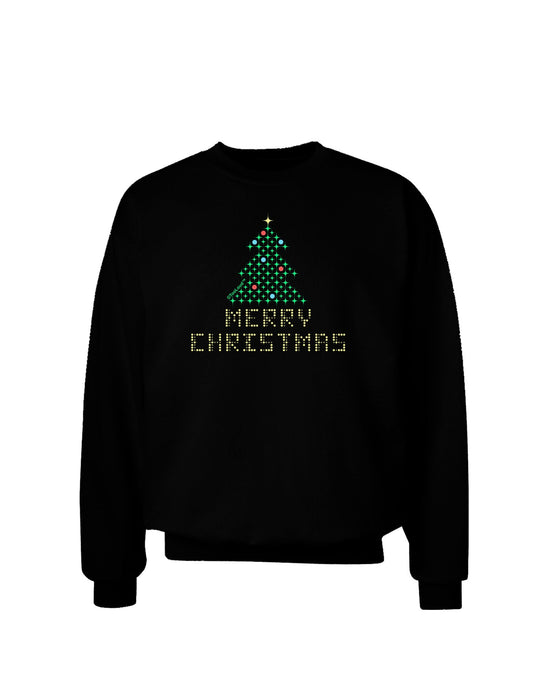 Merry Christmas Sparkles Adult Dark Sweatshirt-Sweatshirts-TooLoud-Black-Small-Davson Sales