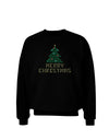 Merry Christmas Sparkles Adult Dark Sweatshirt-Sweatshirts-TooLoud-Black-Small-Davson Sales