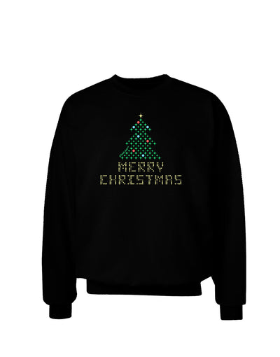 Merry Christmas Sparkles Adult Dark Sweatshirt-Sweatshirts-TooLoud-Black-Small-Davson Sales