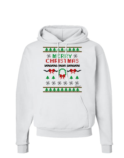 Merry Christmas Ugly Christmas Sweater Hoodie Sweatshirt-Hoodie-TooLoud-White-Small-Davson Sales