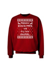 Merry Christmas Ya Filthy Animal Christmas Sweater Adult Dark Sweatshirt-Sweatshirts-TooLoud-Deep-Red-Small-Davson Sales