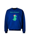 Merry Rexmas T-Rex Dinosaur Christmas Adult Dark Sweatshirt-Sweatshirts-TooLoud-Deep-Royal-Blue-Small-Davson Sales