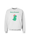 Merry Rexmas T-Rex Dinosaur Christmas Sweatshirt-Sweatshirts-TooLoud-White-Small-Davson Sales