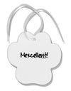 Mexcellent - Cinco De Mayo Paw Print Shaped Ornament by TooLoud-Ornament-TooLoud-White-Davson Sales