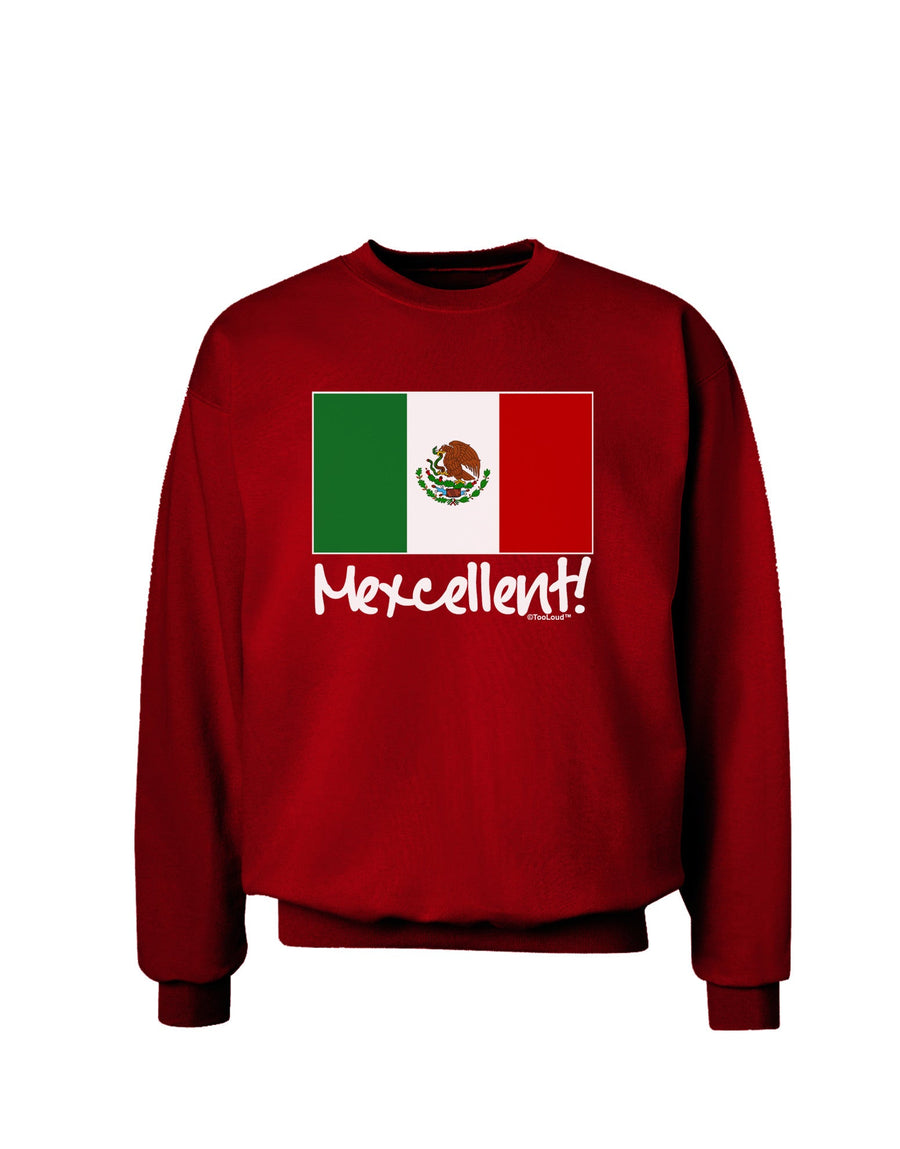 Mexcellent - Mexican Flag Adult Dark Sweatshirt-Sweatshirts-TooLoud-Black-Small-Davson Sales