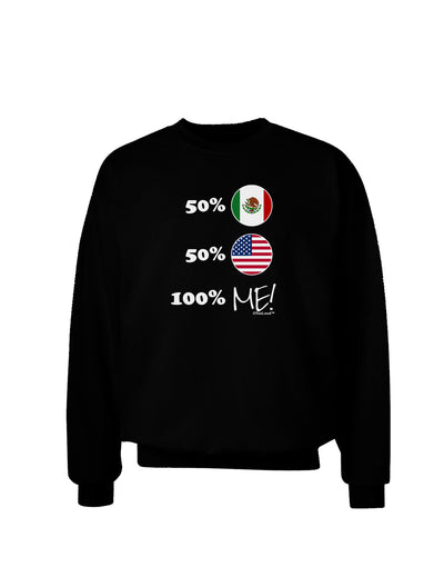 Mexican American 100 Percent Me Adult Dark Sweatshirt-Sweatshirts-TooLoud-Black-Small-Davson Sales