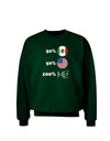 Mexican American 100 Percent Me Adult Dark Sweatshirt-Sweatshirts-TooLoud-Deep-Forest-Green-Small-Davson Sales