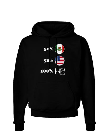 Mexican American 100 Percent Me Dark Hoodie Sweatshirt-Hoodie-TooLoud-Black-Small-Davson Sales