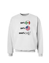 Mexican American 100 Percent Me Sweatshirt-Sweatshirts-TooLoud-White-Small-Davson Sales