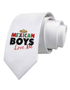 Mexican Boys Love Me Printed White Necktie