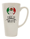 Mexican Extraterrestrial Text 16 Ounce Conical Latte Coffee Mug - Expertly Crafted for Drinkware Enthusiasts by TooLoud-Conical Latte Mug-TooLoud-White-Davson Sales