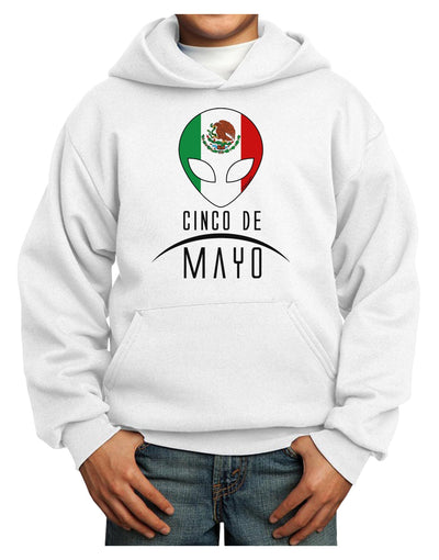 Mexican Extraterrestrial Text Youth Hoodie Pullover Sweatshirt-Youth Hoodie-TooLoud-White-XS-Davson Sales