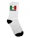 Mexican Flag Adult Crew Socks - A Symbol of Mexican Pride by TooLoud-Socks-TooLoud-White-Ladies-4-6-Davson Sales