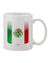 Mexican Flag App Icon Embellished 11 oz Coffee Mug - Crafted by a Drinkware Expert-11 OZ Coffee Mug-TooLoud-White-Davson Sales