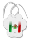 Mexican Flag App Icon Paw Print Shaped Ornament by TooLoud-Ornament-TooLoud-White-Davson Sales