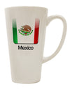 Mexican Flag App Icon - Text 16 Ounce Conical Latte Coffee Mug - Expertly Crafted Drinkware by TooLoud-Conical Latte Mug-TooLoud-White-Davson Sales