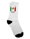 Mexican Flag App Icon - Text Adult Crew Socks for Enhanced Ecommerce Experience - TooLoud-Socks-TooLoud-White-Ladies-4-6-Davson Sales