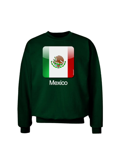 Mexican Flag App Icon - Text Adult Dark Sweatshirt by TooLoud-Sweatshirts-TooLoud-Deep-Forest-Green-Small-Davson Sales