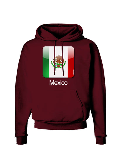 Mexican Flag App Icon - Text Dark Hoodie Sweatshirt by TooLoud-Hoodie-TooLoud-Maroon-Small-Davson Sales