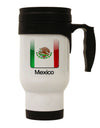 Mexican Flag App Icon - Text Stainless Steel 14 OZ Travel Mug for Drinkware Enthusiasts - TooLoud-Travel Mugs-TooLoud-White-Davson Sales