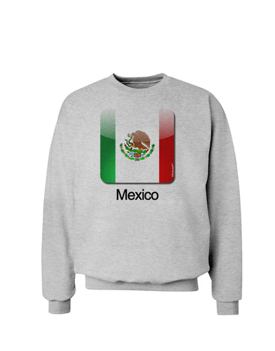 Mexican Flag App Icon - Text Sweatshirt by TooLoud-Sweatshirts-TooLoud-AshGray-Small-Davson Sales