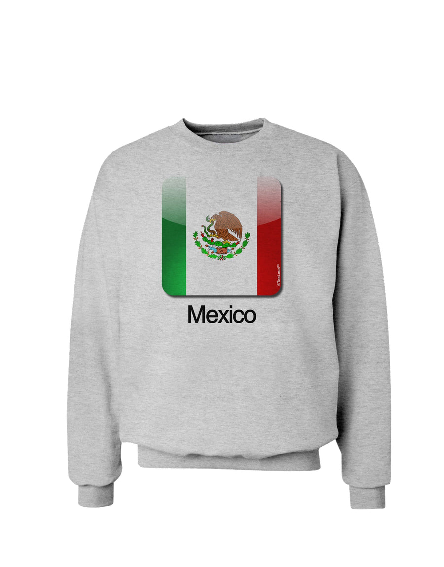 Mexican Flag App Icon - Text Sweatshirt by TooLoud-Sweatshirts-TooLoud-White-Small-Davson Sales