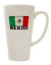 Mexican Flag Conical Latte Coffee Mug - Expertly Crafted Drinkware TooLoud-Conical Latte Mug-TooLoud-White-Davson Sales