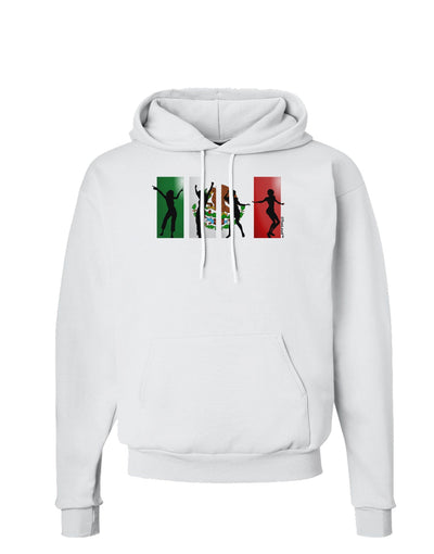 Mexican Flag - Dancing Silhouettes Hoodie Sweatshirt by TooLoud-Hoodie-TooLoud-White-Small-Davson Sales