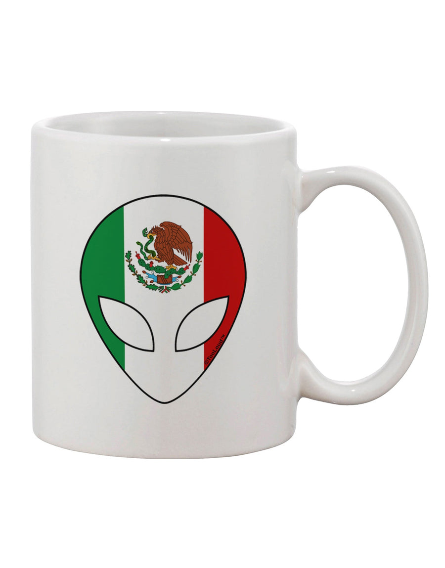 Mexican Flag Extraterrestrial 11 oz Coffee Mug - Crafted for Discerning Drinkware Enthusiasts-11 OZ Coffee Mug-TooLoud-White-Davson Sales