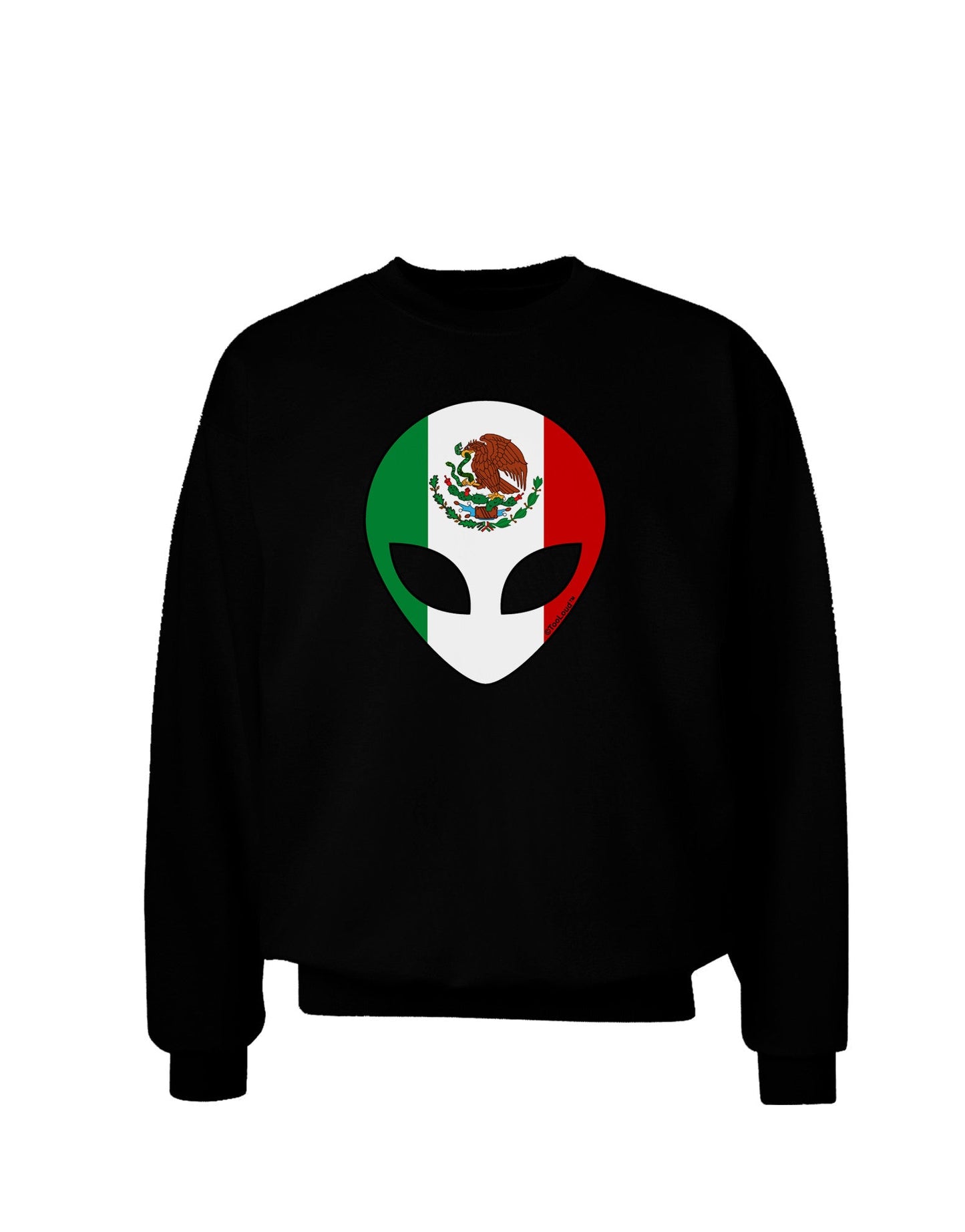 Mexican Flag Extraterrestrial Adult Dark Sweatshirt-Sweatshirt-TooLoud-Black-Small-Davson Sales