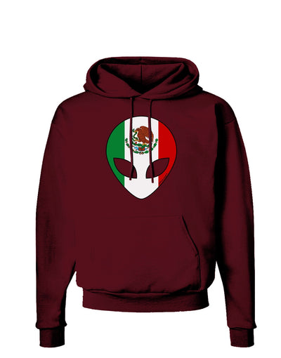 Mexican Flag Extraterrestrial Dark Hoodie Sweatshirt-Hoodie-TooLoud-Maroon-Small-Davson Sales