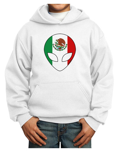 Mexican Flag Extraterrestrial Youth Hoodie Pullover Sweatshirt-Youth Hoodie-TooLoud-White-XS-Davson Sales