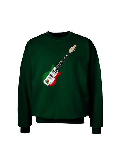 Mexican Flag Guitar Design Adult Dark Sweatshirt by TooLoud-Sweatshirts-TooLoud-Deep-Forest-Green-Small-Davson Sales