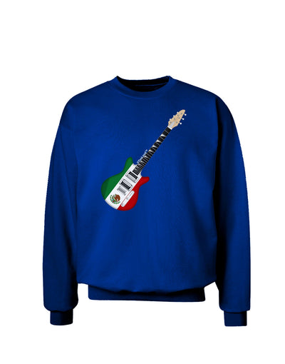 Mexican Flag Guitar Design Adult Dark Sweatshirt by TooLoud-Sweatshirts-TooLoud-Deep-Royal-Blue-Small-Davson Sales