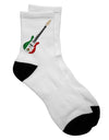 Mexican Flag Guitar Design Adult Short Socks - A Must-Have for Music Enthusiasts!-Socks-TooLoud-White-Ladies-4-6-Davson Sales