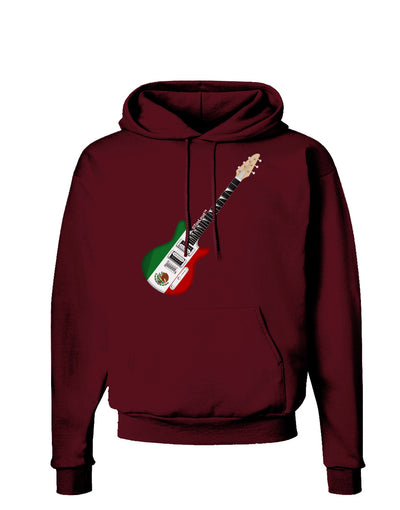 Mexican Flag Guitar Design Dark Hoodie Sweatshirt by TooLoud-Hoodie-TooLoud-Maroon-Small-Davson Sales