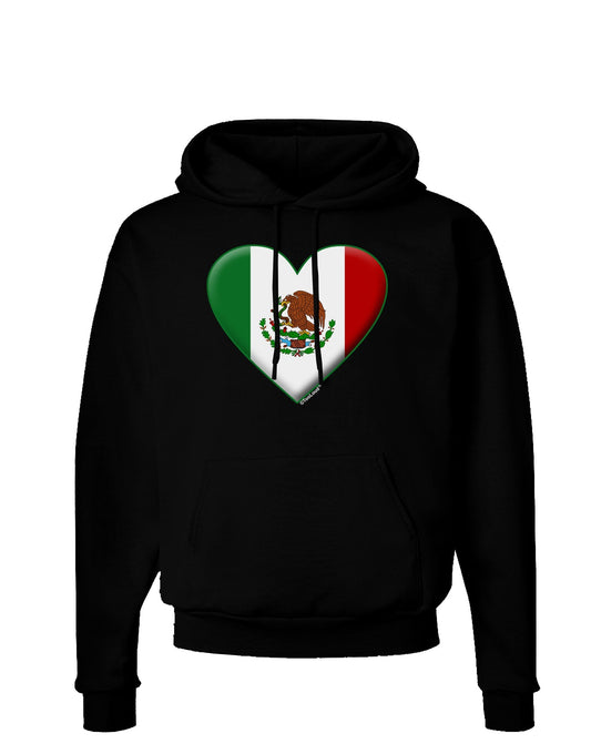 Mexican Flag Heart - Beveled Dark Hoodie Sweatshirt by TooLoud-Hoodie-TooLoud-Black-Small-Davson Sales