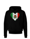 Mexican Flag Heart - Beveled Dark Hoodie Sweatshirt by TooLoud-Hoodie-TooLoud-Black-Small-Davson Sales