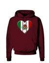 Mexican Flag Heart - Beveled Dark Hoodie Sweatshirt by TooLoud-Hoodie-TooLoud-Maroon-Small-Davson Sales