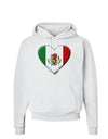 Mexican Flag Heart - Beveled Hoodie Sweatshirt by TooLoud-Hoodie-TooLoud-White-Small-Davson Sales