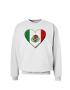 Mexican Flag Heart - Beveled Sweatshirt by TooLoud-Sweatshirts-TooLoud-White-Small-Davson Sales